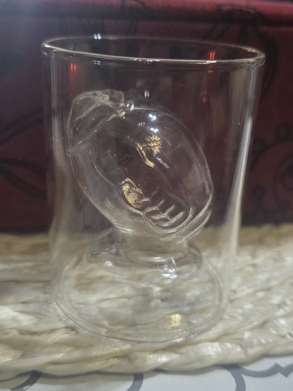 Clear Double-Walled Glass Tumbler with Inner Sculpted Design